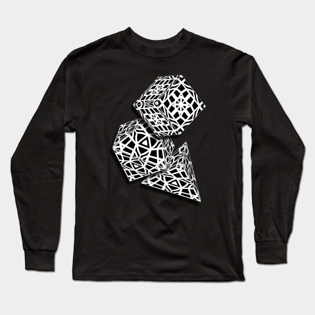 3D Cubes Long Sleeve T-Shirt by guypsycho